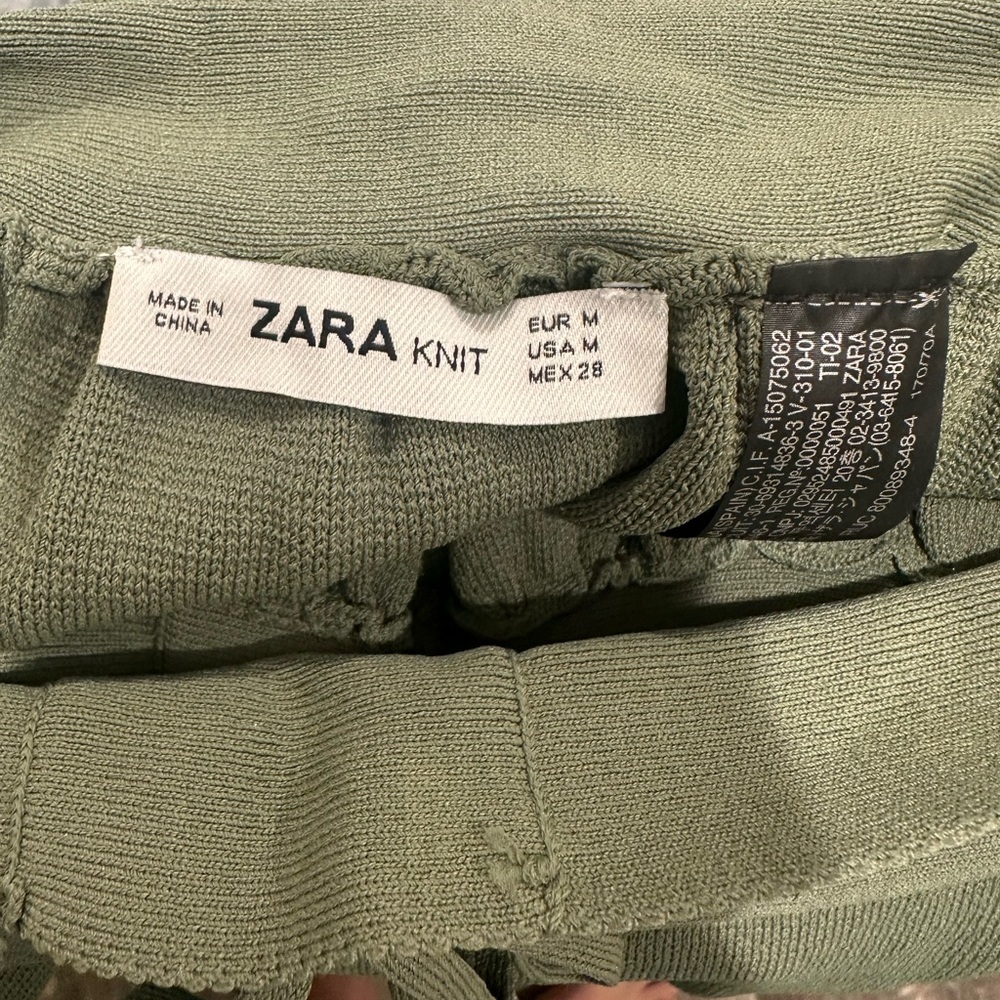 Zara Knit - Flare Olive Green Corset High Waisted Skirt! - Picture 4 of 6